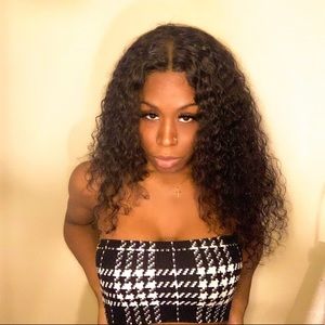 houndstooth bandeau top & skirt set